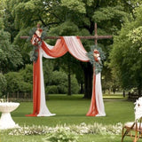 VEVOR Artificial Wedding Arch Flowers Kit Orange With 2 Pcs Flowers 2 Pcs Drapes V952-HLGMHTJ4JTCS7O0MFV0