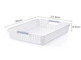 36x Premium Plastic Storage Basket Bulk w/ Grip Handles 30*21.5*8.5cm V563-PS3021-1BOX