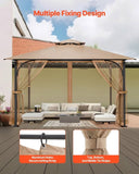 Gazebo Netting Replacement, Fit Most 10 x 10 x 7 FT Gazebo Curtain, Outdoor Garden Net, 4-Panel V952-LTWZDL10FT10VJ6F0V0