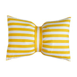 Bow Tie Striped Throw, Lumbar Support Decorative Cushion For Couch Bed Sofa, Soft Accent V1192-AZ-W-24388