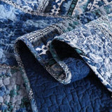 Boho Blue Quilted Coverlet & Pillow Set Vibrant, Cozy Elegance - king V745-MAC06495K13UU