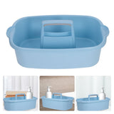 unbranded Cleaning Bucket Caddy Plastic Organizer with Handle Sky-blue V1369-AZ3-W-17102