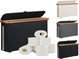 Toilet Paper Storage Basket with Lid, Holds 9-12 Rollsblack V1188-MS-525-004