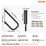 Handrails for Outdoor Steps, 18.9" Length 1.3"Pipe Wall Mount Safety Railings for 1-2 Steps, Stair V952-DXSBSHS189INS1J6YV0