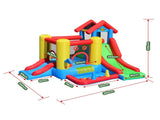 Happy Hop 7-in-1 Inflatable Bounce Jumping Castle Playhouse with Slide IMPH01