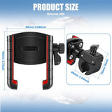 Motorcycle Phone Mount, 360&deg Rotation Design, Shock Absorbing and Drop Proof, Quick Lock and V1369-AZ3-W-12023