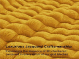 Updated Grey Throw Blanket for Couch and Bed- Super Soft and Warm 3D Checkered Fluffy Fuzzy Fleece V1107-114-55049-YEL3