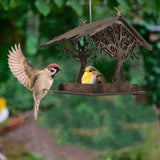 Vogelhuisje, wooden birdhouse, feeding stations, creative bird feeders, hanging bird food dispenser, V1259-DP01-A-1669