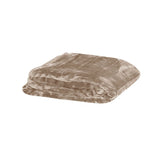 350gsm Soft Plain Faux Mink Blanket Single / King Single 160x220 cm Latte V442-YTL-BLANKET-PLAIN-LATTE-SB