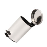 3L Household Stainless Steel Step Pedal Trash Can Dustbin Rubbish Garbage Bin Container V1294-YM0901-3112200048811