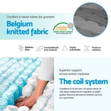 Giselle Bedding 34cm Mattress Bamboo Cover Double MATTRESS-BLACK-DOUBLE