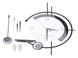 Modern Simple Wall Clock Iron Art Silent Movement Decorative Wall Clock Black White V1294-YM0901-3115250011011