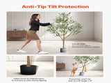 150cm Artificial Olive Tree with Black Pot, Tall Fake Tree with Natural Wood Trunk & Realistic Green V952-RZS5FTGLSSLX6A0M6001V0