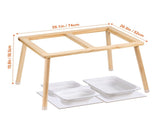 Kids Sensory Table Indoor Wooden Play Sand Water Table with 3 Storage Bins V952-GGZDCWXK2129BE939V0