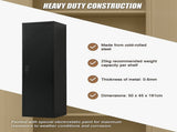 Single-Door Metal Tall Cabinet Shelf Storage for Home Office Gym V63-844451