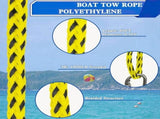 Boat Tow Rope , 60FT 3K 1-3 Riders Tube Boating Ropes Heavy Duty Ski Rope for Ski Float Water Skiing V1192-AZ-W-23102