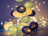 20 Cotton Ball String Fairy Lights Kids Bedroom,Home,Decor,Boys Girls Plug in Light Cotton Ball V1192-AZ-W-14522