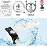 Bidet Toilet Seat Dual Nozzles Self-Cleaning Wash Hot Cold Mixer Water Sprayer V201-HB03BL-AU