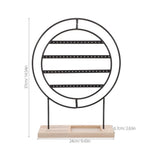 Rotating Metal Jewelry Organizer Stand Black with Space Saving Vertical Earring Holder V1192-AZ-W-24846