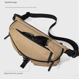 Black Ultra-Light Men's Crossbody Bag - PU Water-Resistant Sling Bag with Multi-Compartment Storage, V888-ELOSUNG56148-1