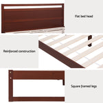 Artiss Bed Frame King Single Size Wooden Walnut WITTON WBED-WITTON-KS-WAL-AB