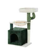 i.Pet Cat Tree 78cm Scratching Post Tower Scratcher Wood Condo House Bed Toys Green PET-CAT-APS013-GN
