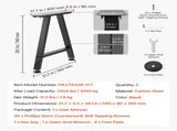 Table Legs, 740 x 550 mm Trapezoid Steel Furniture Legs, Modular Design, Easy Assembly, 1000 V952-ZTCFKTX281772W9UW001V0