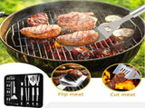 20-Piece Stainless Steel BBQ Grill Tools Set Professional Barbecue Accessories Kit with Canvas Bag V1366-AZ2-W-16543