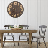 Emporium Slatted Aged Wall Clock 60cm V637-56000CLK