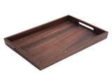 Rectangular Wooden Serving Tray with Grooves Breakfast Food Tray for Tea Coffee Fruit SnackS V1294-YM0718-3118200256311