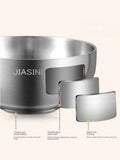 Stainless Steel Noodle Bowls Double-Layered Bowls Heat Insulation Bowls 5-Piece - Silver - Size Pack V1106-122-93147-SLR-PACKOF5PIECES