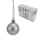100pcs Christmas Ball Ornaments Shatterproof Hanging Balls for Christmas Tree Party DecorationSilver V1294-YM0715-3115210248113