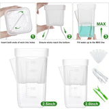 6 Pcs Plastic Self Watering Pots Clear Planters with Drainage 2 Small Hydroponic Nursery Propagation V1192-AZ-W-17434