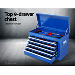 Giantz Tool Chest and Trolley Box Cabinet 16 Drawers Cart Garage Storage Blue TB-16DR-BL