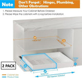 CARLA HOME 2 Pack Pull Out Cabinet Organizer Expandable for Cabinets with Adjustable Slide Out LSB-36221