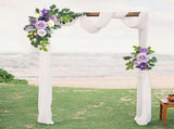 Wedding Arch Decorations Set of 2 Reusable Artificial Hanging Floral Swag - Greenery Garland for V1369-AZ3-W-15284