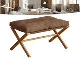 Foot Stool Foldable X Leg Modern Multifunctional Foot Rest with Soft Cushion for Living Room Bedroom V1294-YM0710-3116230019013
