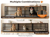 i.Pet Extra Large Dog Crate Furniture 107cm Dog Cage Puppy Pet Wooden Black PET-DOGCAGE-WD-107-BK