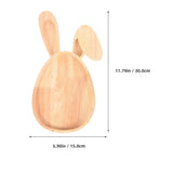 4-Piece Easter Wooden , Adorable Fruit and Dessert Plates for Parties, Holidays, and Family Dinners V1366-AZ2-W-11285