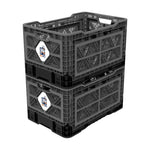 48L Smart Foldable Stackable Crate Tool Collapsible Storage Box - Charcoal V274-FT-IG-48LCR-CBK