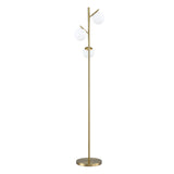 Artiss 3-Light Tree Floor Lamp 165cm Tall Standing Light with Sphere Glass Shades for Modern Homes LAMP-FLOOR-3-GL-GD