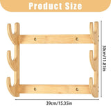Wooden Wall Mounted Bow Rack Archery Bow Holder Display Hanger Heavy Duty Bow Storage Organizer for V1192-AZ-W-26446