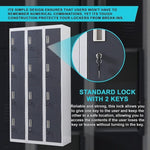 12-Door Locker for Office Gym Shed School Home Storage - Standard Lock with Keys V63-839011