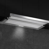 Devanti 900mm Range Hood 90cm Slide out Rangehood Stainless Steel RH-E-L04-90-SS