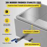 Maple Syrup Evaporator Pan 76x41x24 cm Stainless Steel Maple Syrup Pan with Valve for V952-ZFQ16X30000000001V0