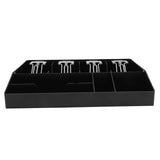 Black Cash Register Drawer with 3 Slots and Paper Money Compartments for Secure Cash Management V1366-AZ2-W-12070