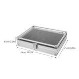 Worgeous White Metal Watch Holder with 12 Grid Slots for Storaging Use Dustproof and Protective V1189-LWWAL-20260327-03467