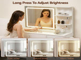 Artiss Dressing Table LED Vanity Desk Set Stool White FURNI-L-DRESS07-WH-AB