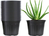 25PCS 1 Gallon Flexible Plastic Nursery Pots, 6.6x6.4 Inch Reusable Planting Pots with Drainage Hole V1192-AZ-W-22142