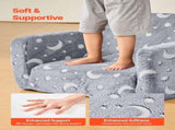 2-in-1 Kids Sofa, Foldable Toddler Soft Couch Armrests, Glow in the Dark Kids Couch Fold Out V952-ZDETSFHSTAZMPAV8I001V0